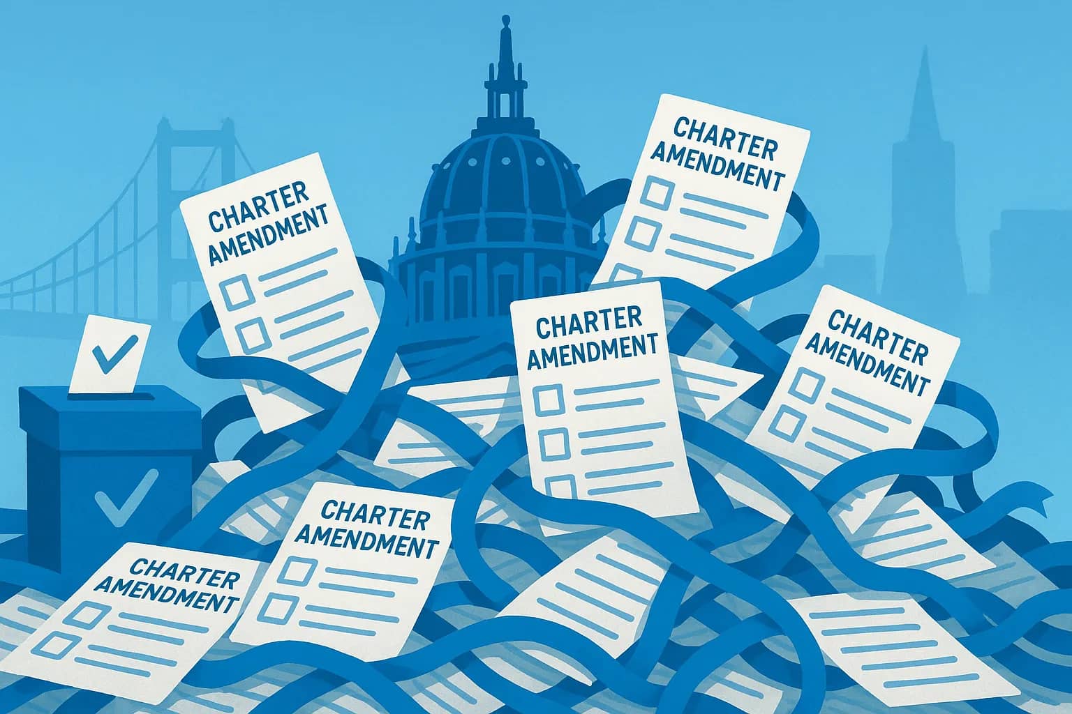 Timeline showing San Francisco charter amendments