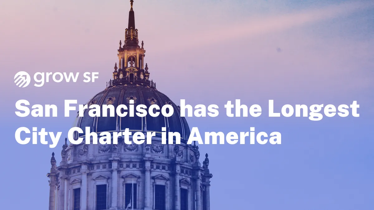Stack of papers representing the length of San Francisco's charter