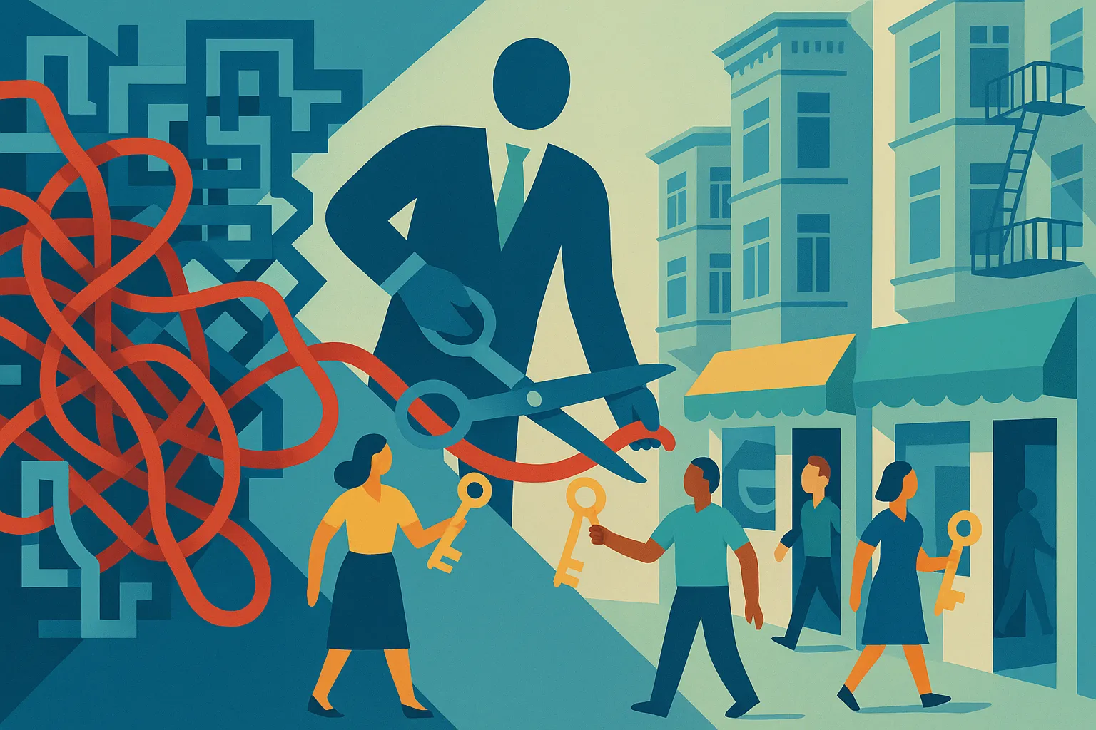 North Beach neighborhood with local businesses