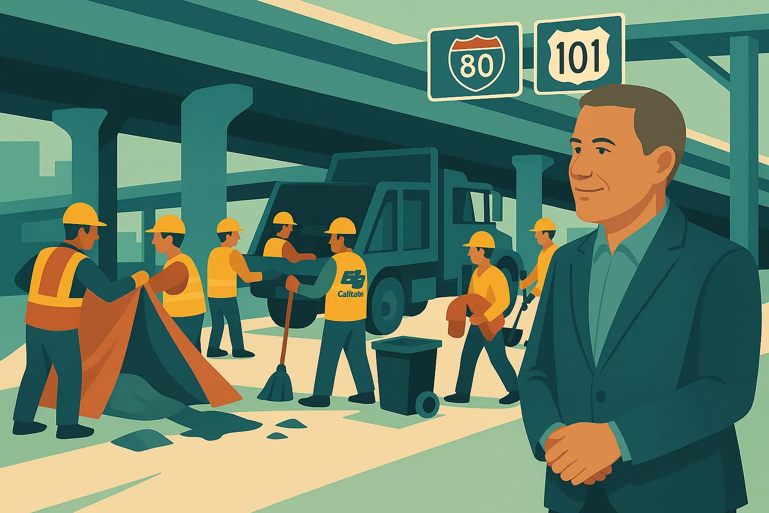 SF Partners with Caltrans to Clear Highway Encampments