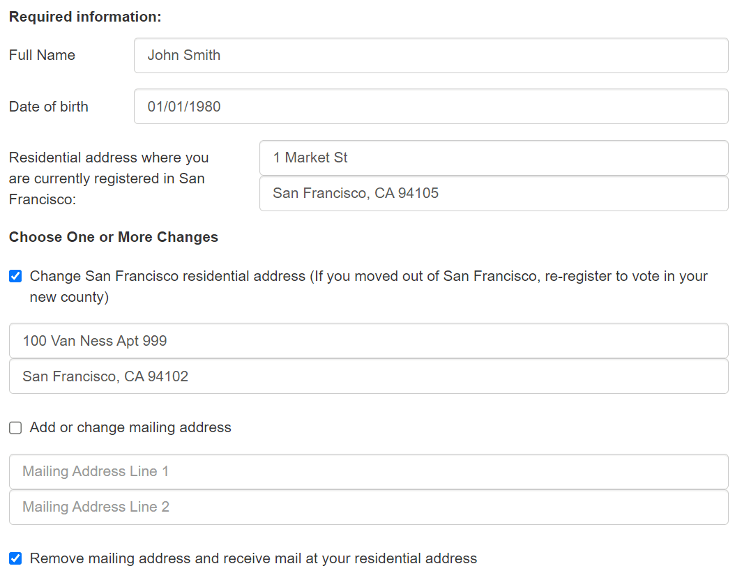 update san francisco voter registration