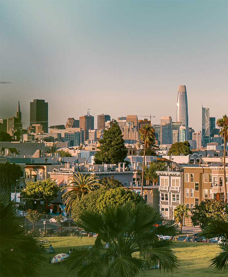 A view of San Francisco from Dolores Park