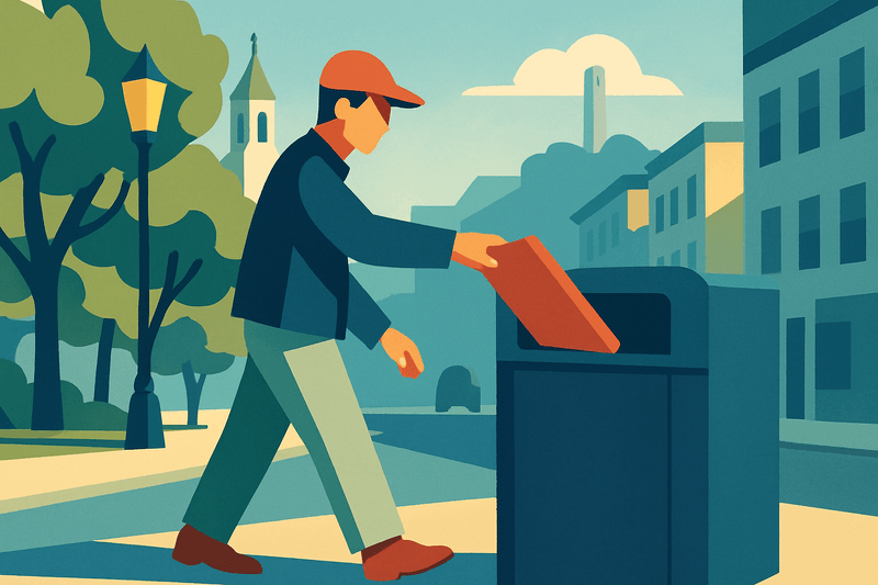 North Beach gets pizza-box trash cans