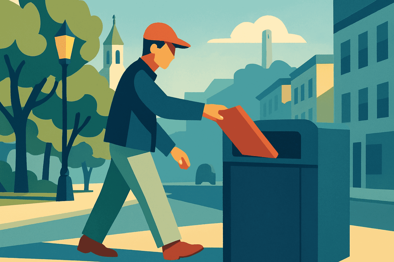 North Beach gets pizza-box trash cans