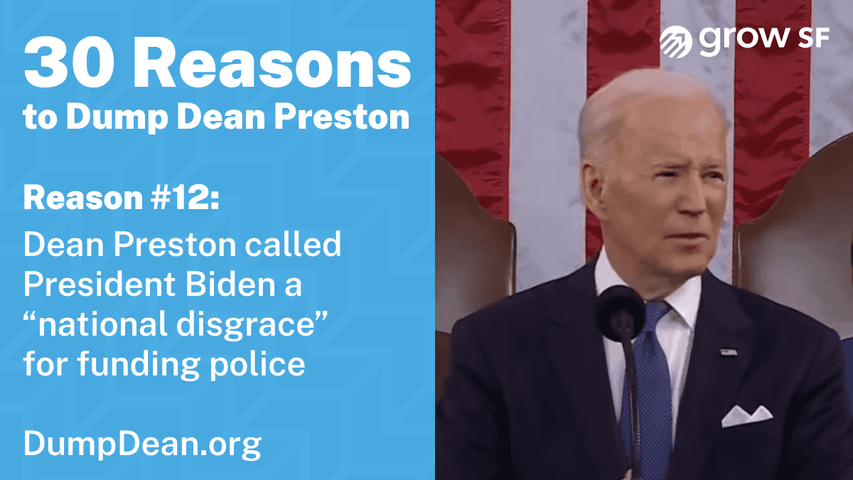 Dean Preston called President Biden a "national disgrace" for supporting police funding