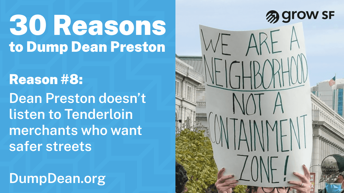Dean Preston doesn't listen to Tenderloin merchants