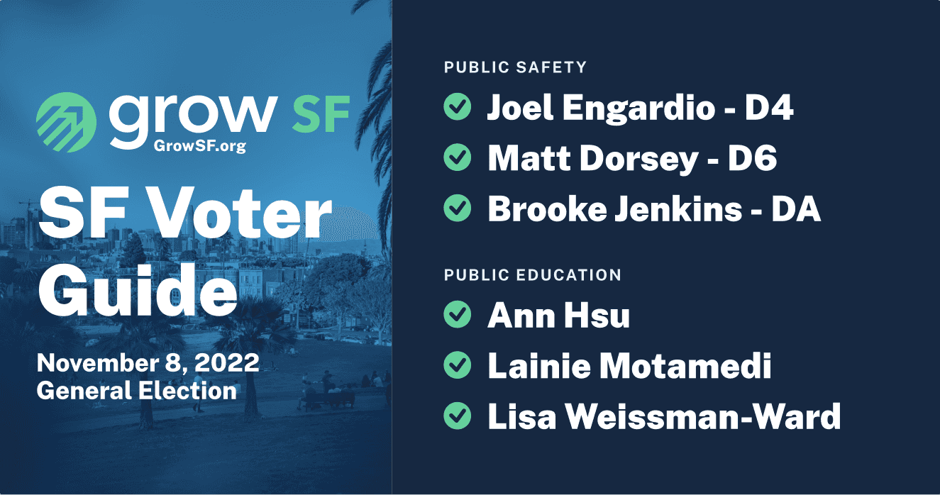 GrowSF San Francisco Voter Guide for the November 8, 2022 Election