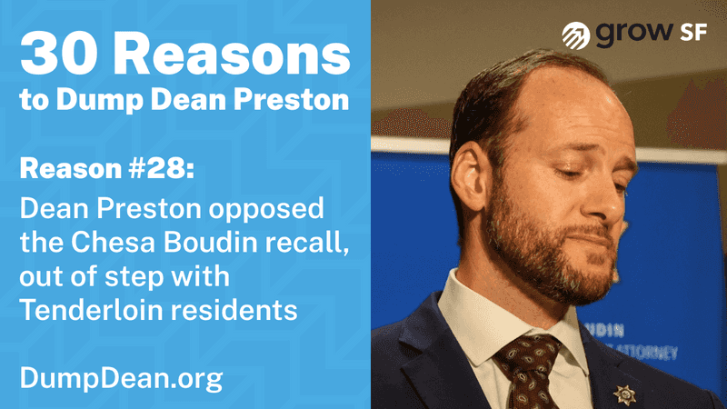 Dean Preston opposed the Chesa Boudin recall